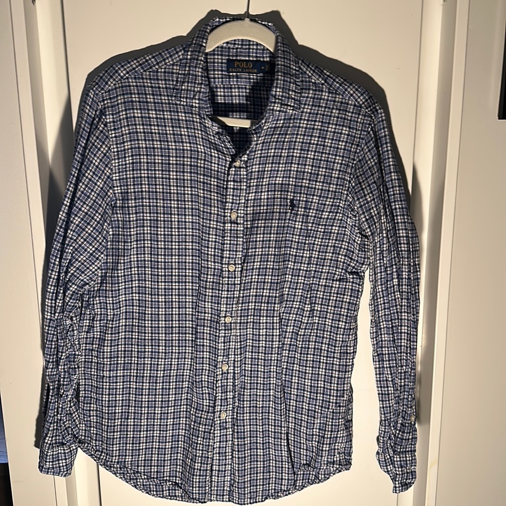 Polo Ralph Lauren | Men’s Medium (M) Dress Shirt | Blue | Same Day Shipping!